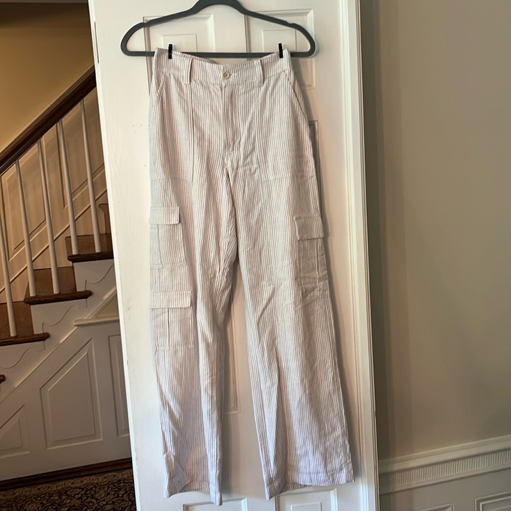 Holster tan and white stripe cotton pants. Size XS.